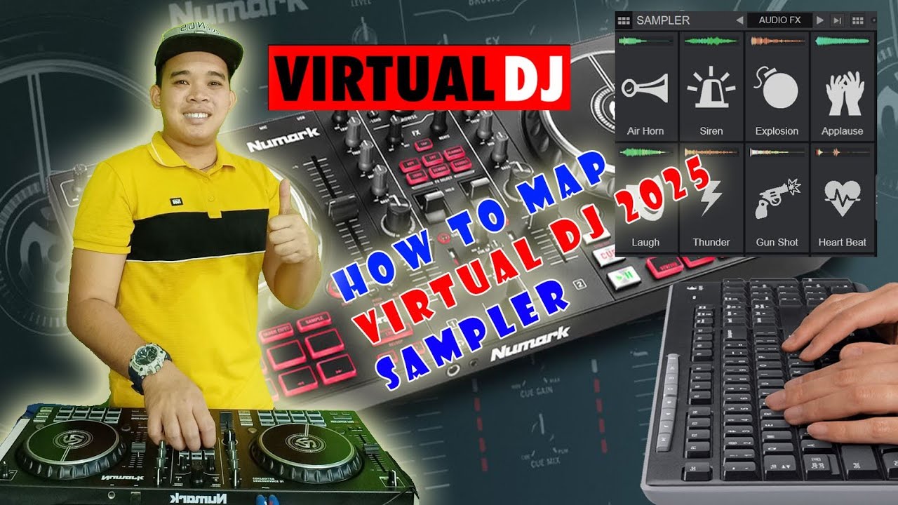 DJ KEVZ TV | PART 2 - HOW TO MAP VIRTUAL DJ SAMPLER TO COMPUTER KEYBOARD 2025 | TAGALOG