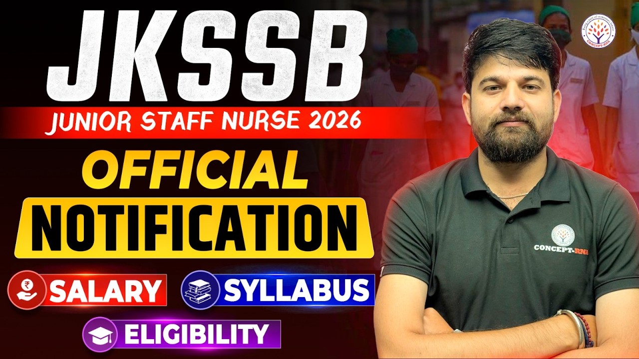 JKSSB Staff Nurse Notification 2026 | JKSSB Vacancy 2026 | Eligibility, Salary, Syllabus | Sagar Sir