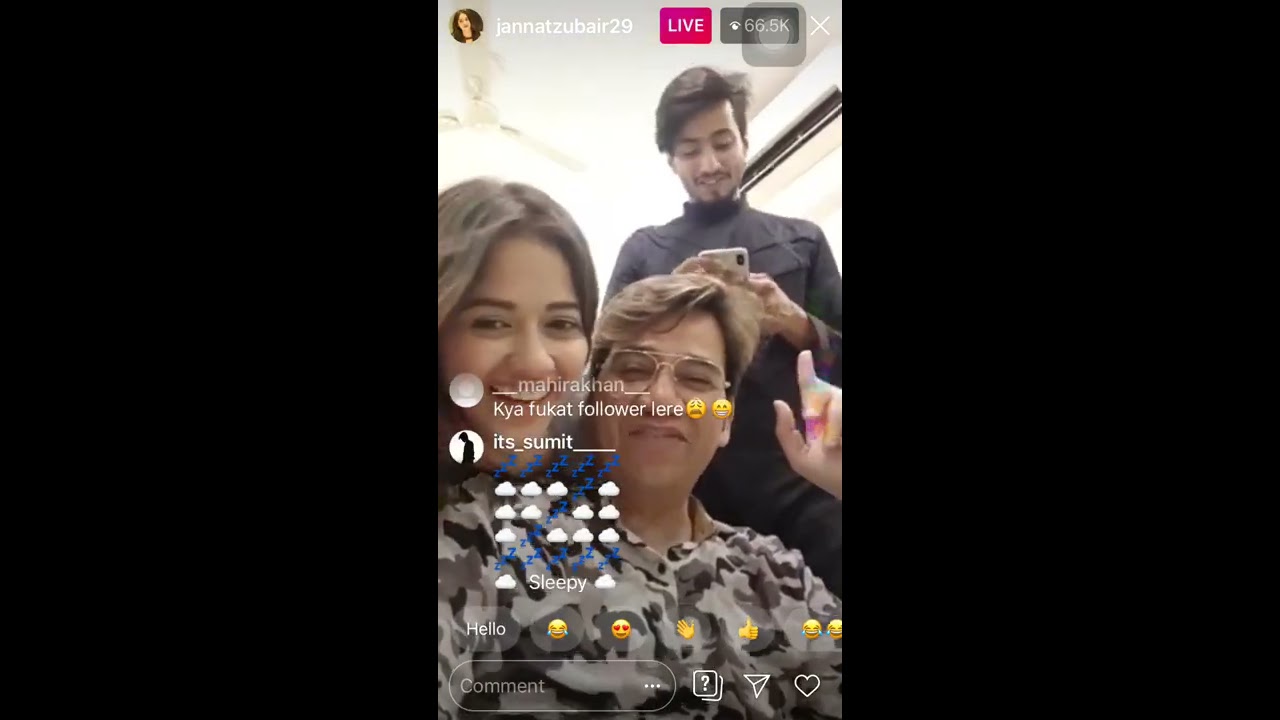 Jannat Zubair Rahmani live with Faisal Shaikh