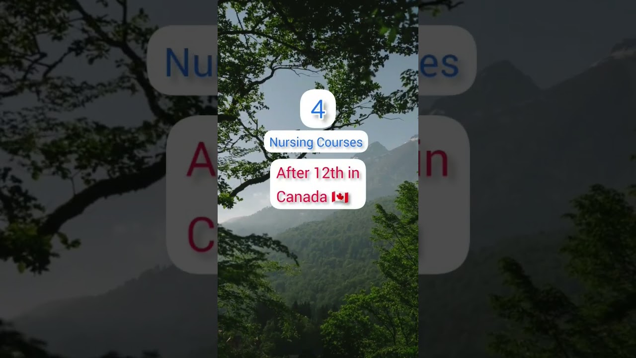 TOP 4 Nursing Courses after 12th in Canada 🇨🇦 #ytshortsvideo #studentpage #ytshorts #studyincanada