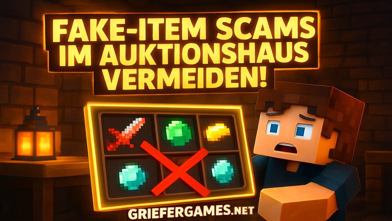 ⚠️ SO vermeidest du FAKE-ITEM SCAM's im AUKTIONSHAUS auf Griefergames + Auslosung 🎁