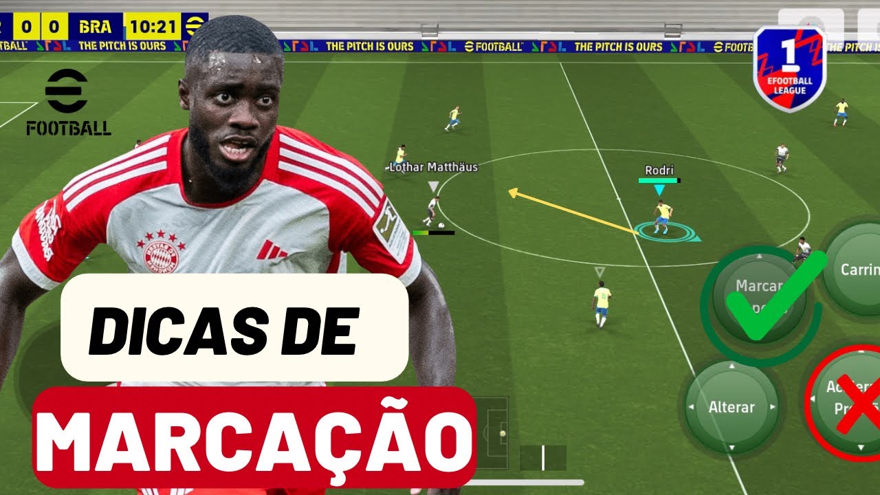 DICAS PARA UMA MELHOR MARCAÇÃO NO EFOOTBALL MOBILE | TUTORIAL ATUALIZADO ✅