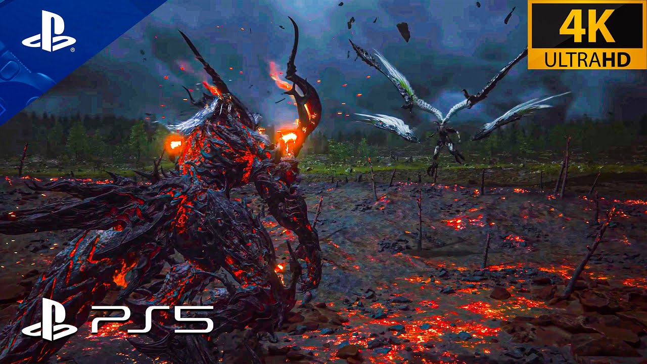 Final Fantasy 16 NEW 8 Minutes Exclusive Boss Battle Gameplay (4K HDR 60FPS)