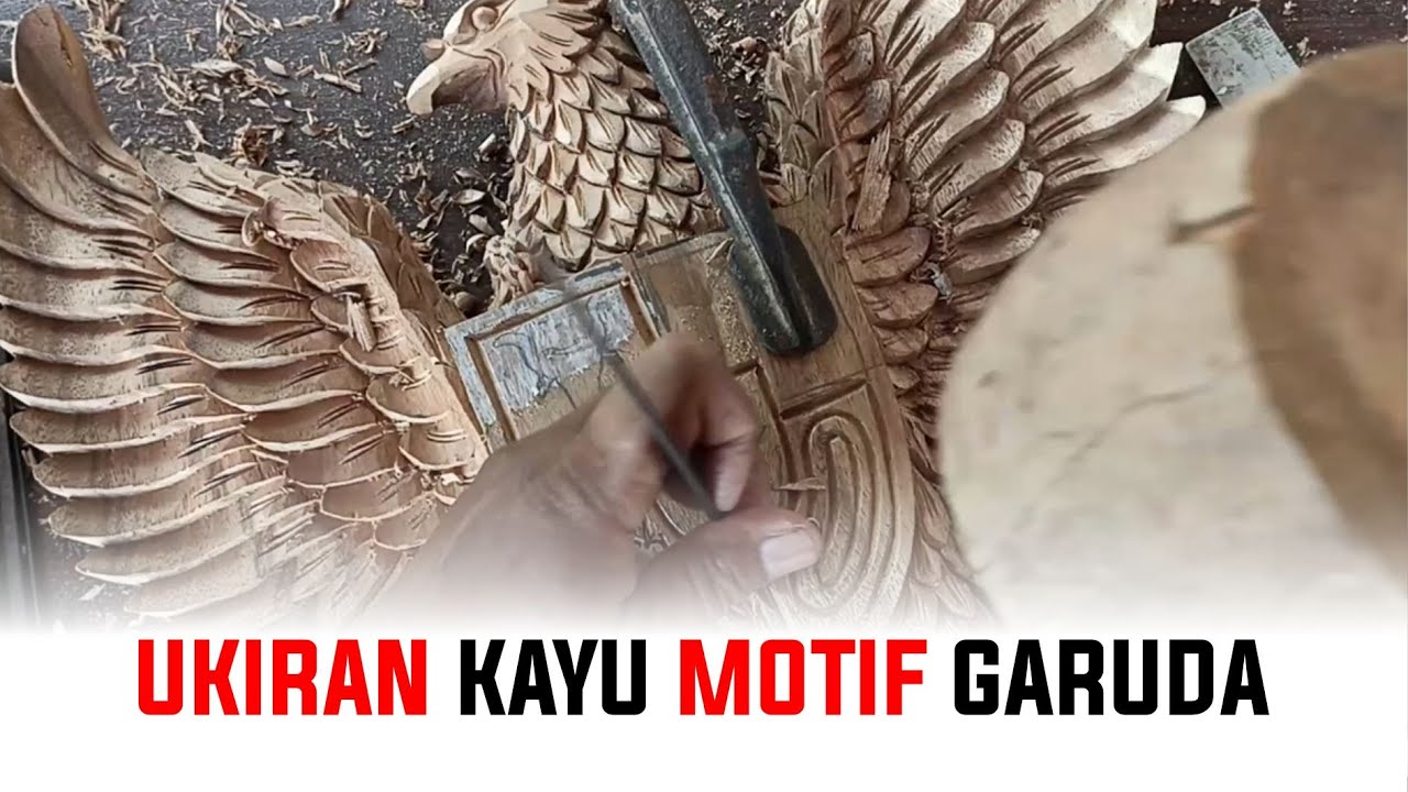 UKIRAN PATUNG BURUNG GARUDA RELIEF 3D KAYU TREMBESI | GARUDA BIRD STATUE CARVING #ukirankayu #viral