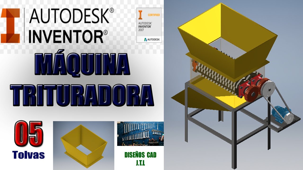 5. Máquina Trituradora ( Tolvas ) - Autodesk Inventor