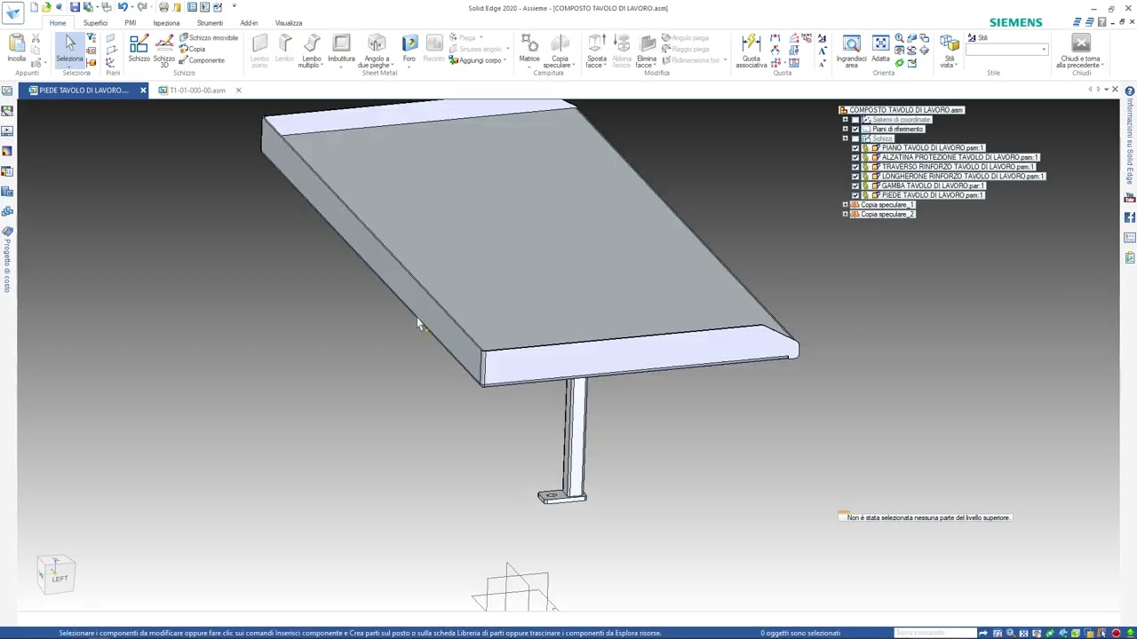 SOLID EDGE 2020 - PROGETTAZIONE DA ZERO - ESEMPIO 2