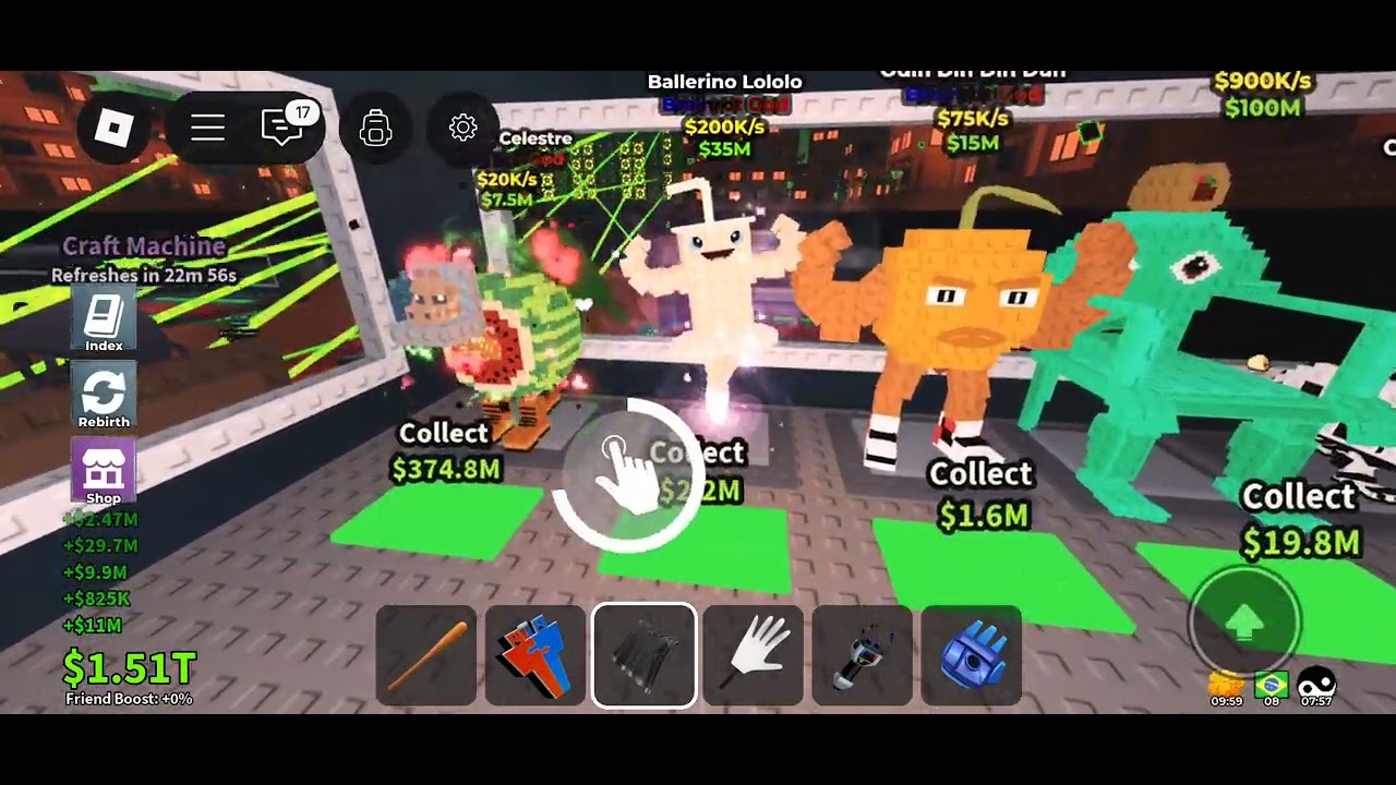 Playing steal a brainrot