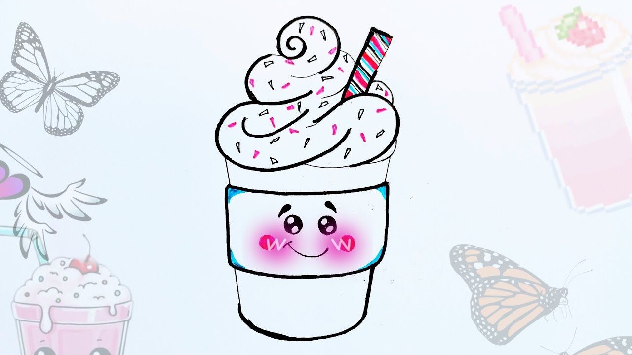 DRAW Your Own Strawberry Shake Cute Bottle Now |