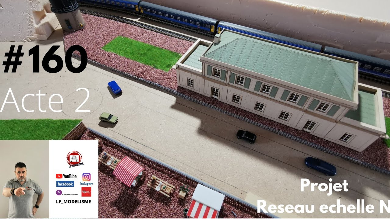 #160 construction de mon reseau module a l'echelle N train électrique modelisme ferroviaire maquette