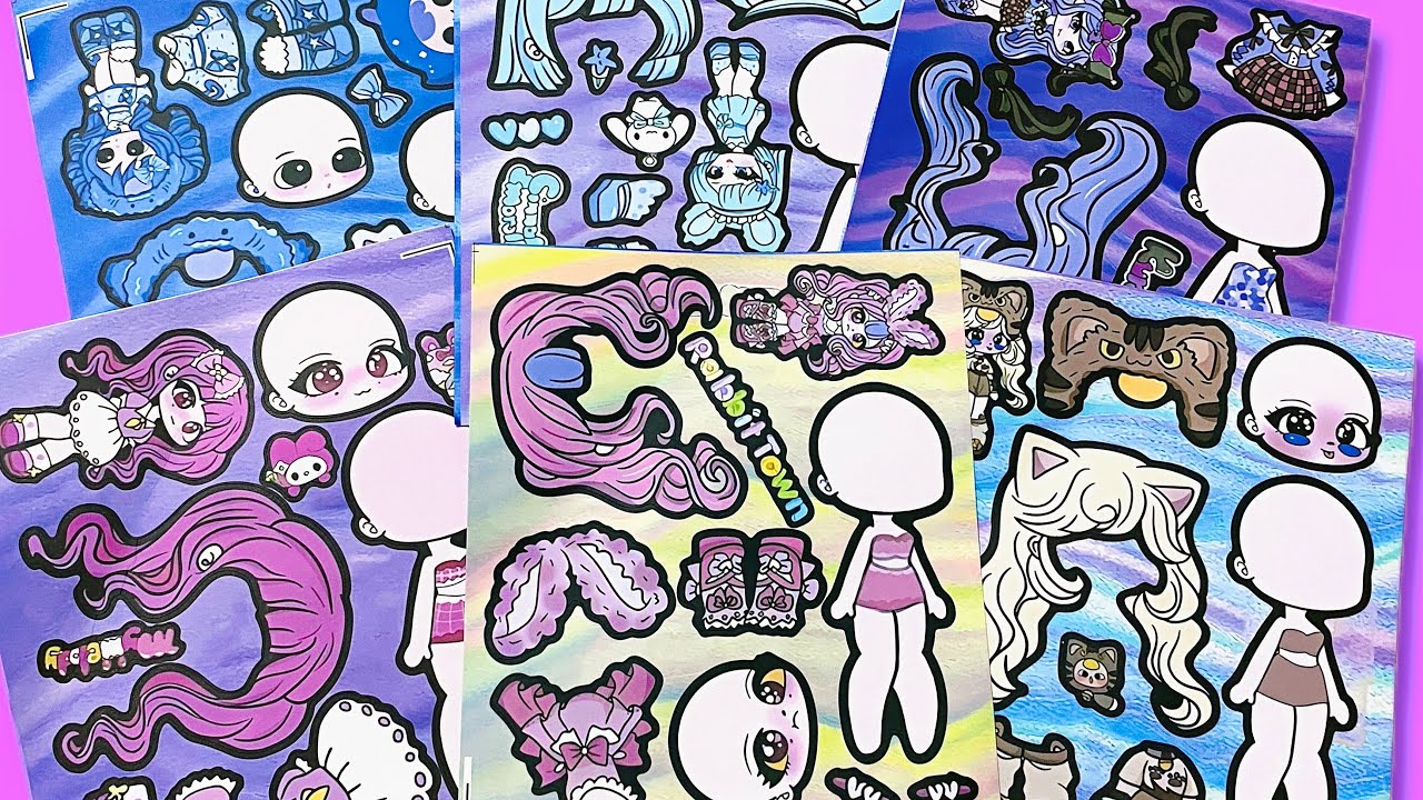 Kuromi, Melody & Cinnamoroll Sticker ASMR 🌸 Satisfying & Cute Kawaii Journal