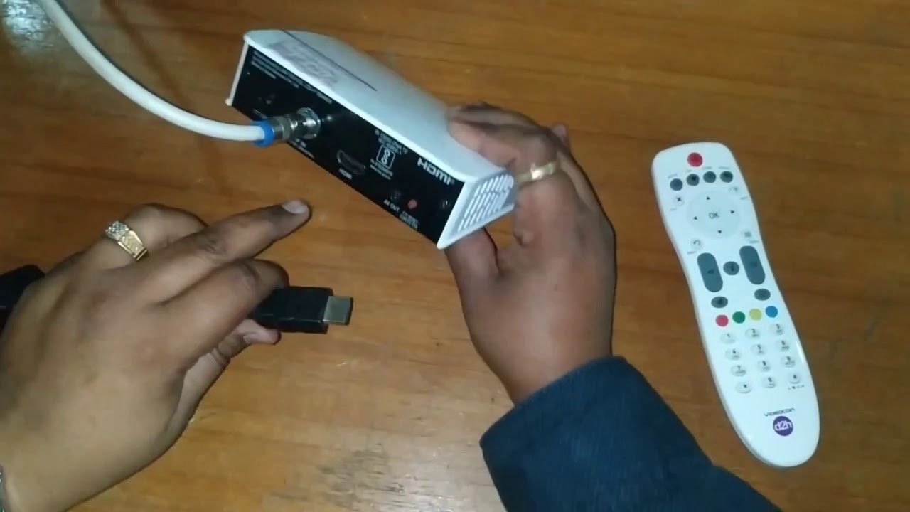 d2h HD Set Top Box  V 5004 HD  Unboxing and First Time Connectivity with TV