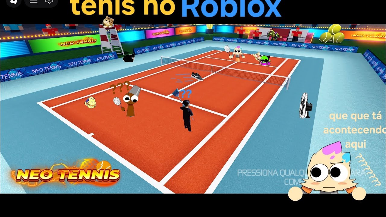 Jogo de tênis no Roblox