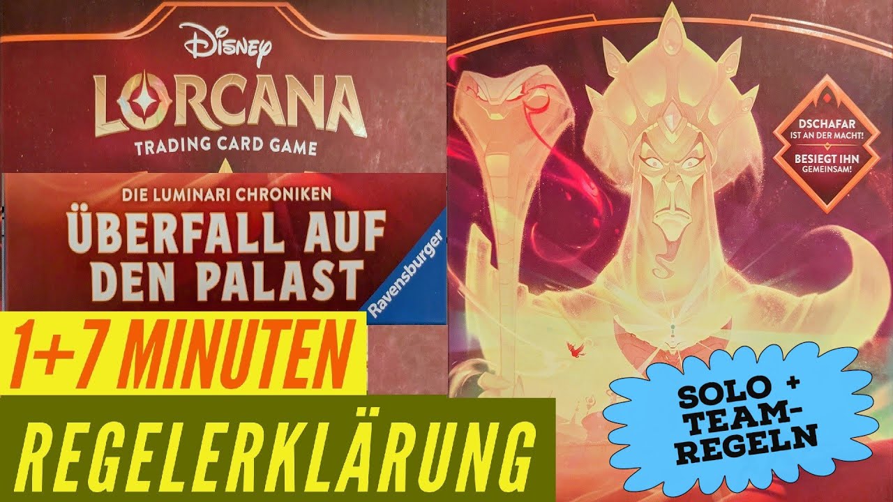 Disney Lorcana Domäne von Dschafar - Überfall auf den Palast Regeln Anleitung Solo + Team Koop