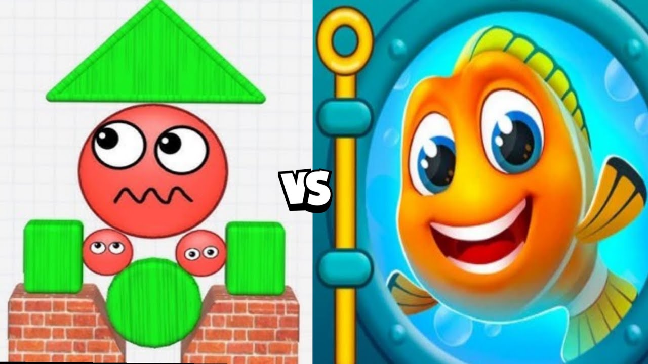 Hide Ball Brain Vs Save The Fish New UPDATE Satisfying Double Walkthrough Puzzle IQ Merge Draw!