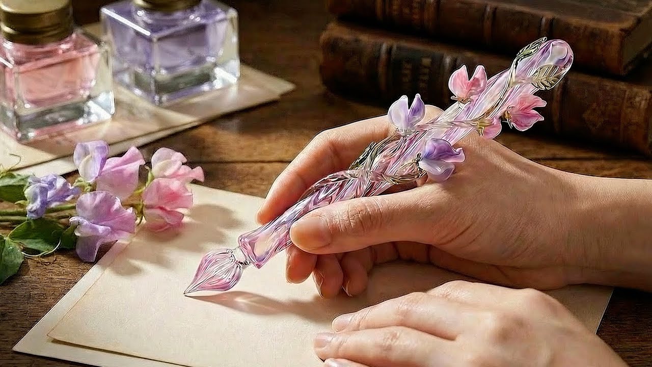 【ИИ】ASMR Родной цветок🌸Стеклянная ручка #aiasmr