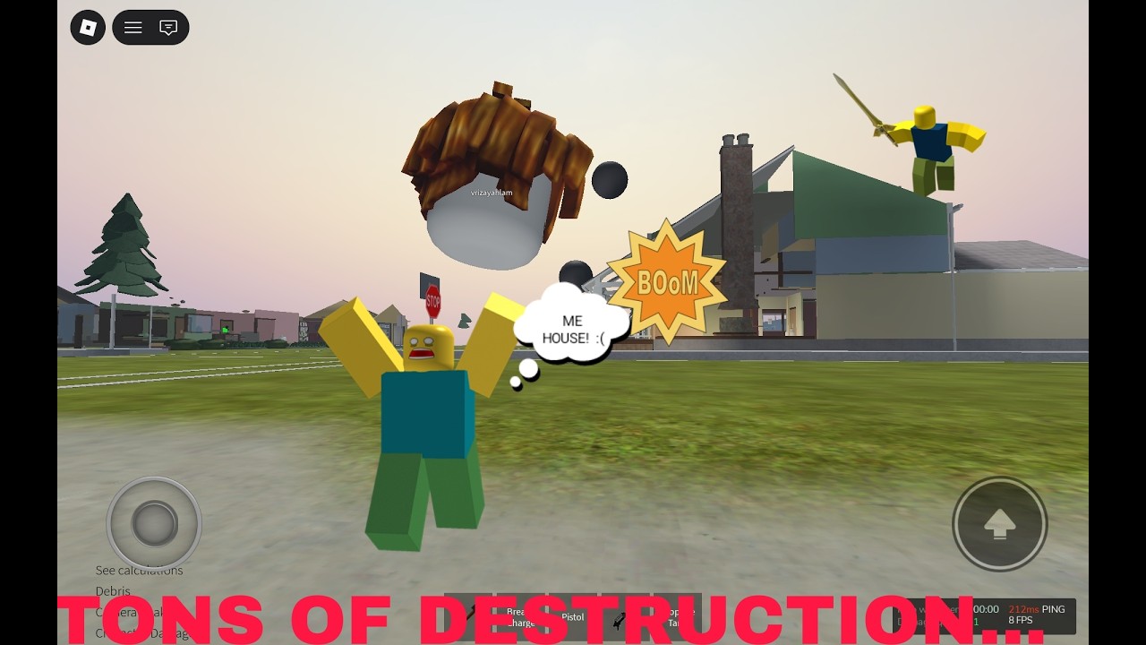 DESTROYING Items in Roblox Destruction Sim... (VR MICHEAL!)
