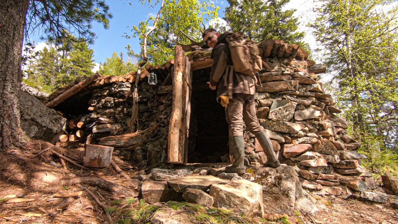 BEAR broke into the STONE HOUSE and destroyed the fireplace | REPAIR OF a stone shelter