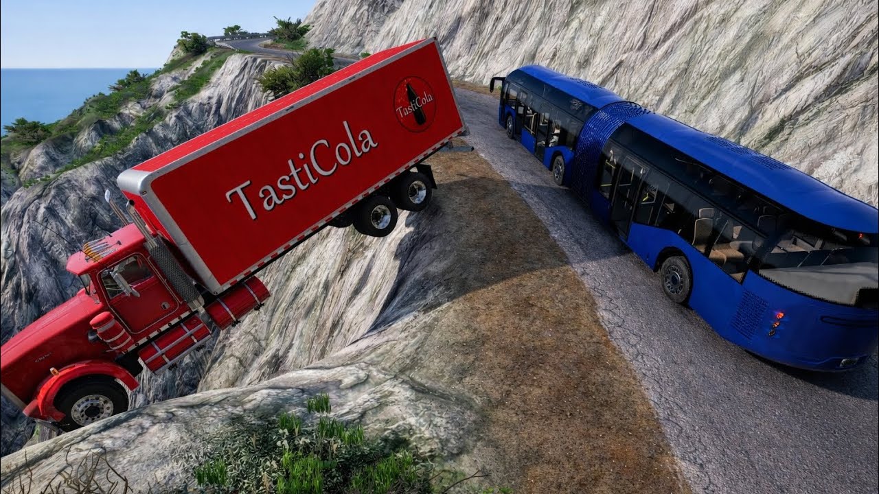 Cars vs Cliff Roads #4 - BeamNG.Drive