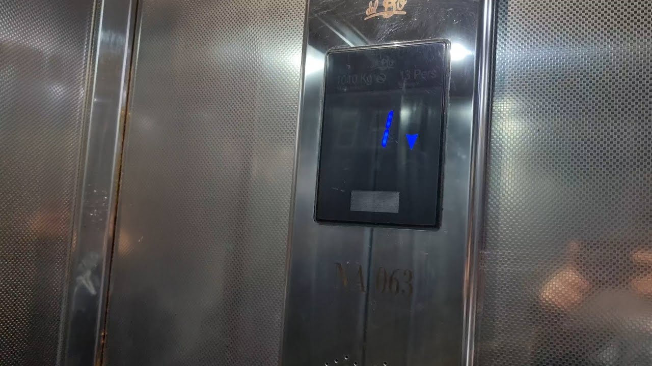 2 Slow 1992 Liftima (mod. 2000's Del Bo) hydraulic elevators@Frullone Metro Station, Naples, Italy