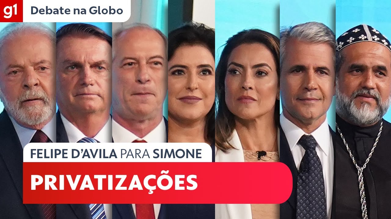 Felipe D'Avila (Novo) pergunta para Simone Tebet (MDB) sobre privatizações #DebateNaGlobo