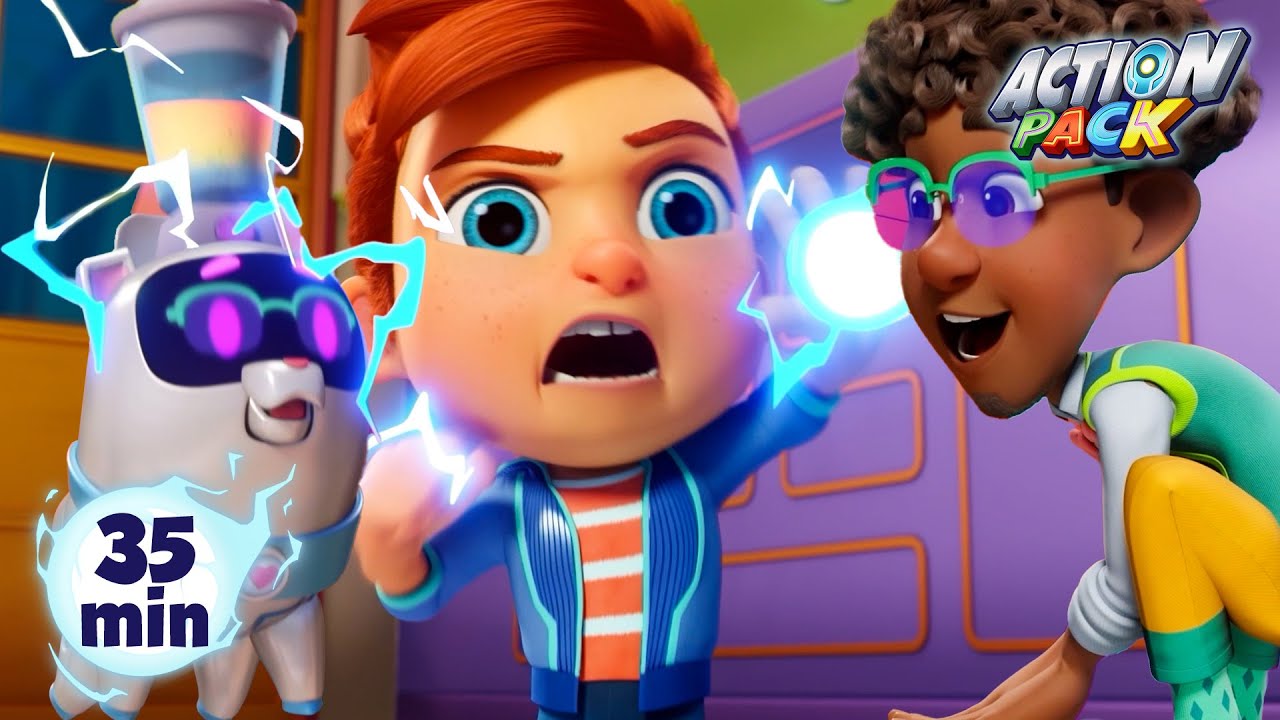 Funny Body Swap! Mr. Ernesto and Plunky Switch Places | Action Pack | Cartoon Adventures for Kids