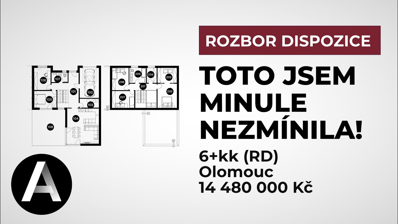 Velká chyba u rodinných domů | ROZBOR DISPOZICE