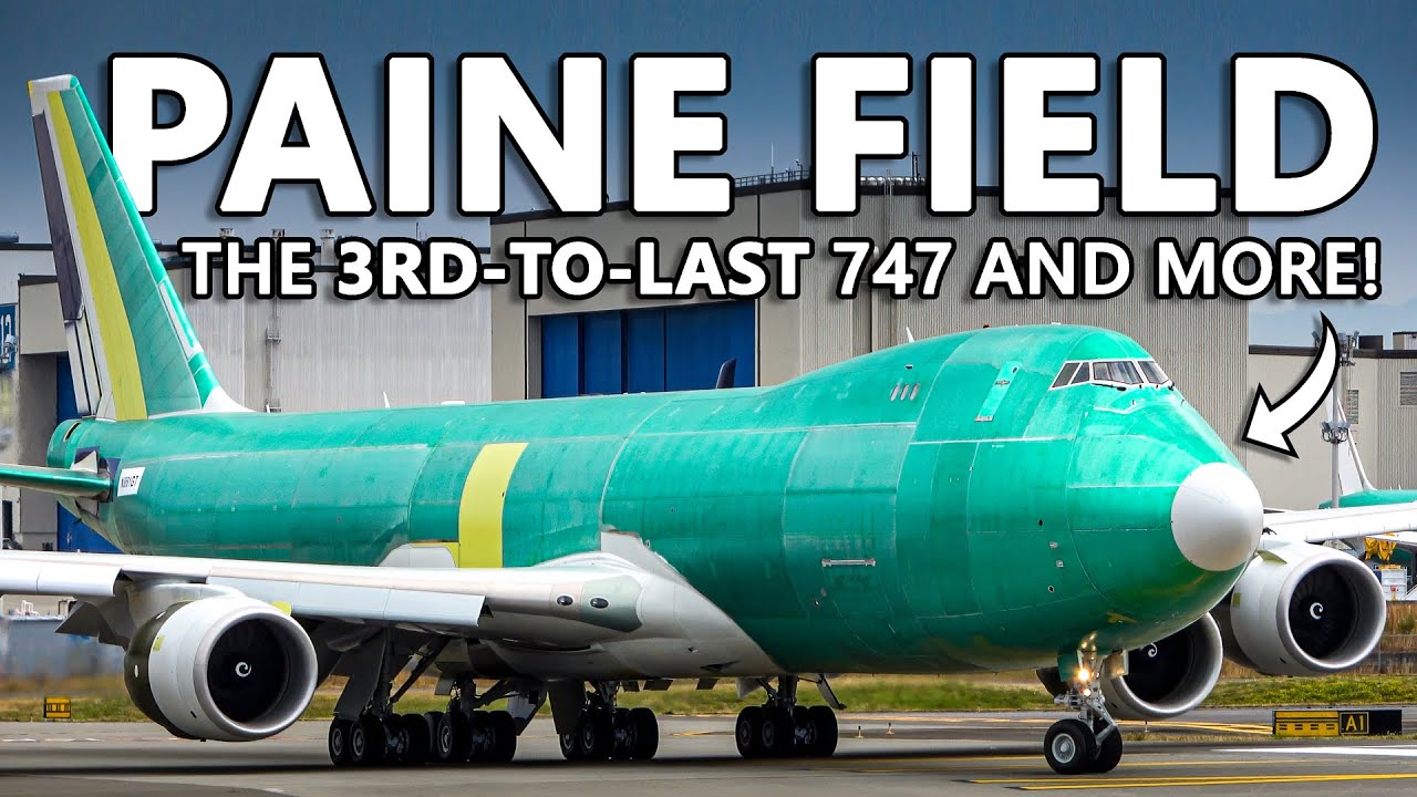 THE 3RD-TO-LAST 747 and MORE! Plane Spotting at Paine Field (KPAE)
