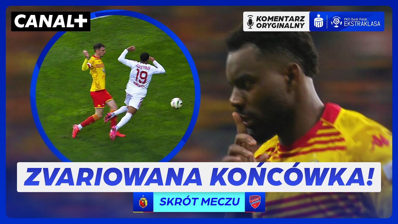 KONTROWERSYJNY KARNY I NIEZWYKLE SZALONA KOŃCÓWKA! JAGIELLONIA - RAKÓW, SKRÓT MECZU