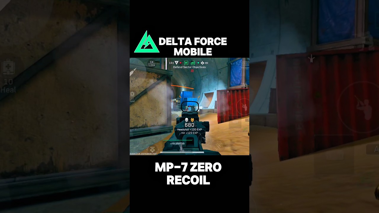 MP7 ZERO RECOIL in Delta Force Mobile ! #deltaforcemobile  #deltaopsyt #gamingshorts