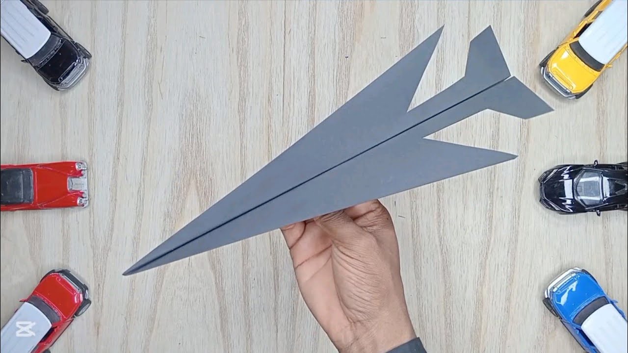 How to make Super Sonic paper airplane, origami video tutorial