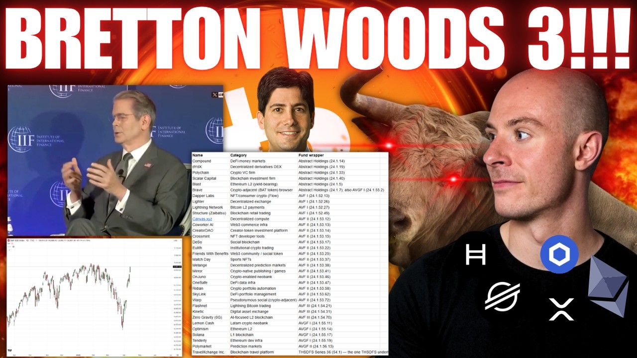 Скотт Бессент намекает на еще один Бреттон-Вудс? Криптовалюта... Следующий председатель ФРС: крип...