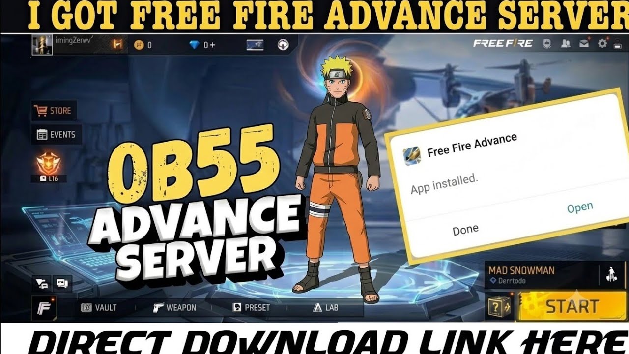 Ob55 Advance Server Download APK Link | How to Download advanced server | free fire advance server
