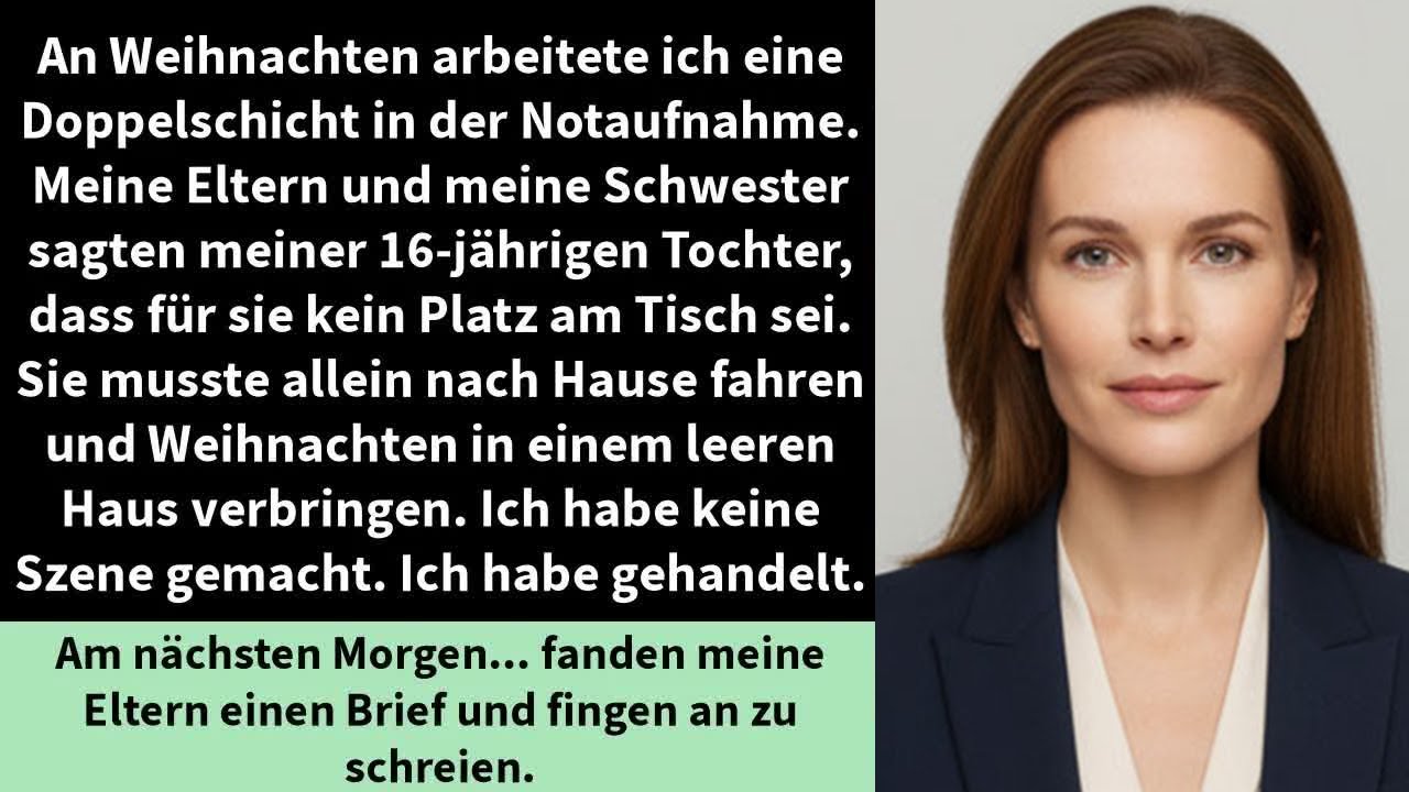 An Weihnachten arbeitete ich eine Doppelschicht in der Notaufnahme  Meine Eltern und meine Schwe