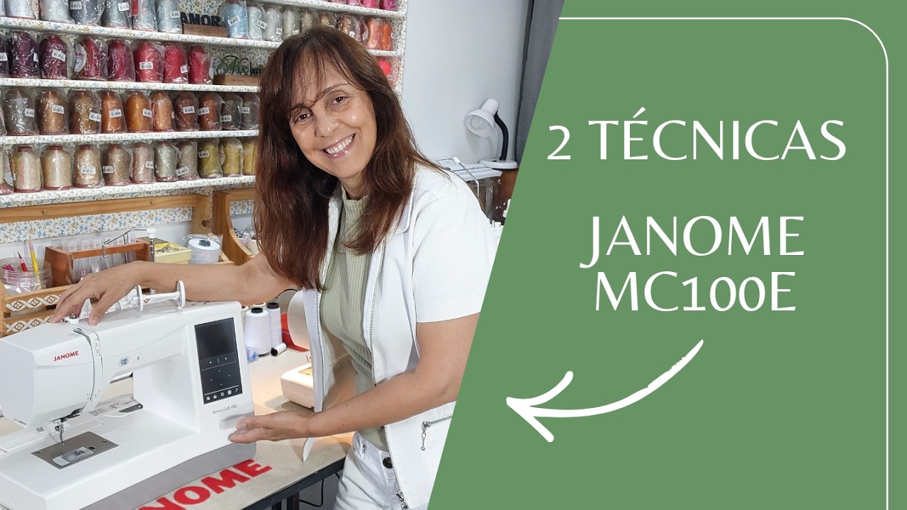 Duas técnicas de bordado na Janome MC100E