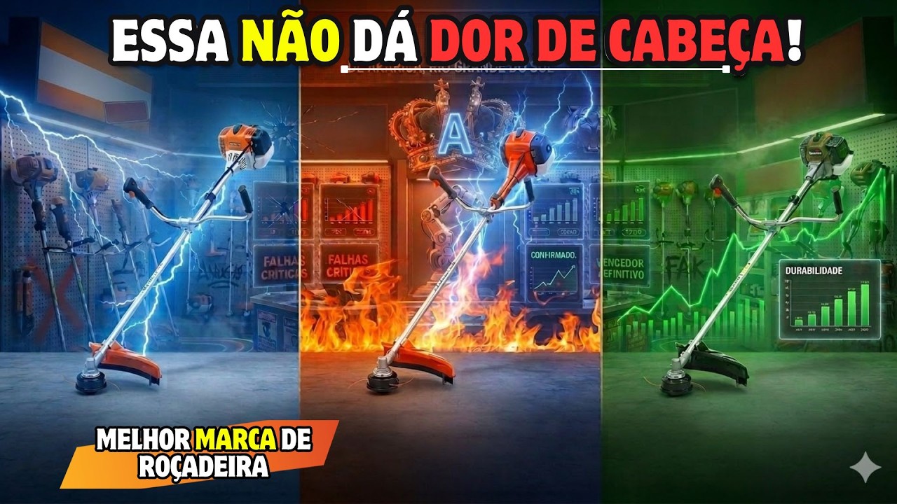 Melhor Marca de Roçadeira a Gasolina | Essa NÃO da DOR de CABEÇA!