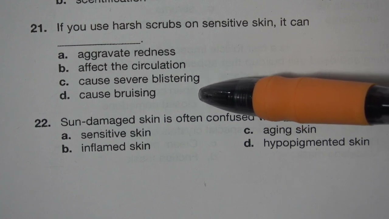 Обзор письменного экзамена по теории косметологии, глава 23 «Уход за лицом»