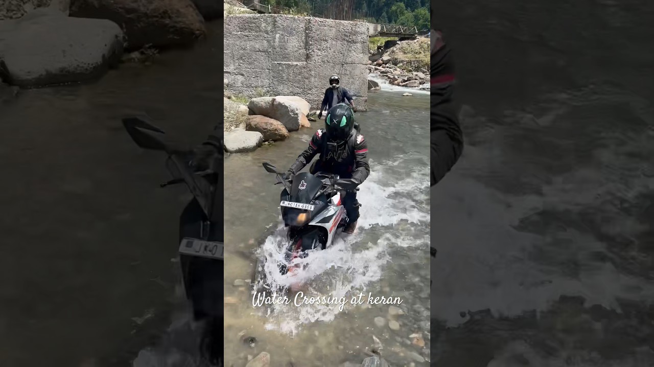 Water Crossing at Keran India Pakistan Border 🇮🇳 🇵🇰 on ktm Rc390  