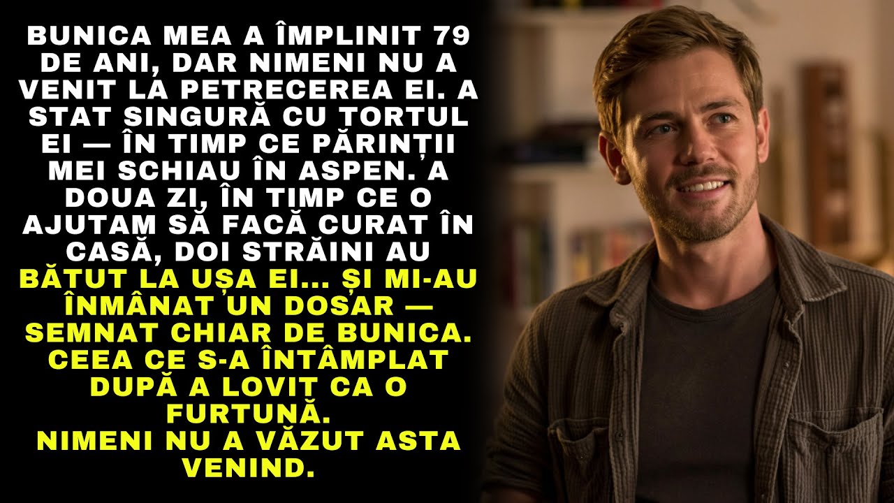 Bunica mea a împlinit 79 de ani, dar nimeni nu a venit la petrecerea ei. A stat singură cu tortul...