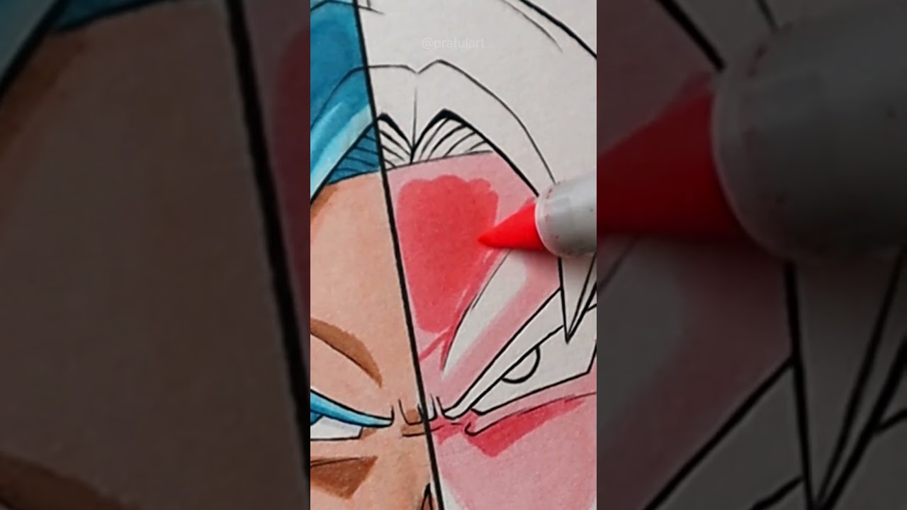Drawing ✨Goku✨ in 1 hour vs. 10 hours😳(PART-2) 