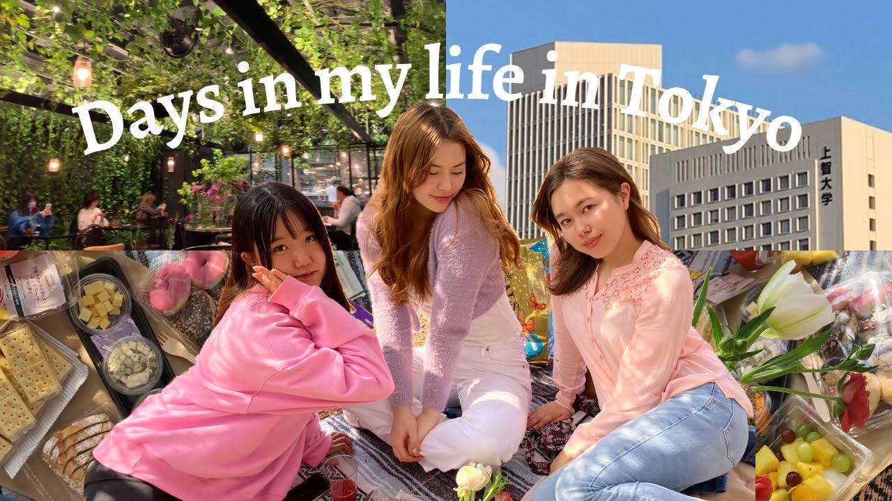 [Tokyo Diaries 2] 上智生の春休みVLOG|spring picnic with friends|~Days in my life in Tokyo #上智大学