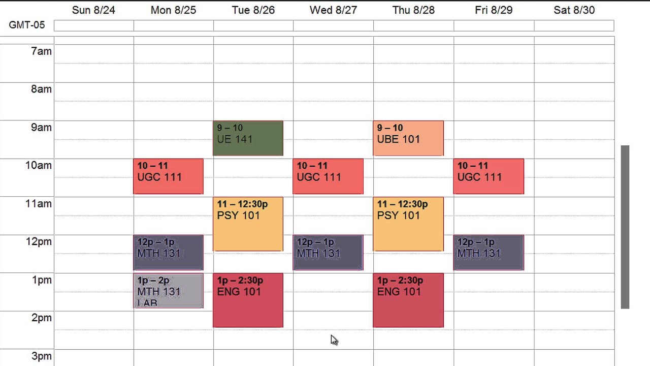 Using Google Calendar for College Students