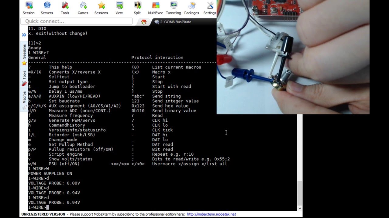 BusPirate Simple ADC Test
