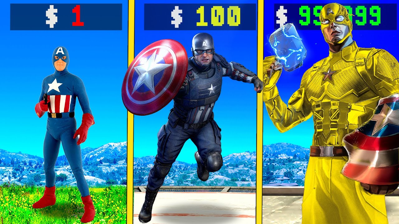 $1 CAPTAIN AMERICA to $1,000,000,000 in GTA 5