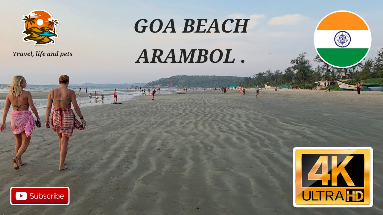 Goa, India - 4k Walking Video - Top Beaches in Goa I Arambol Beach Part 2