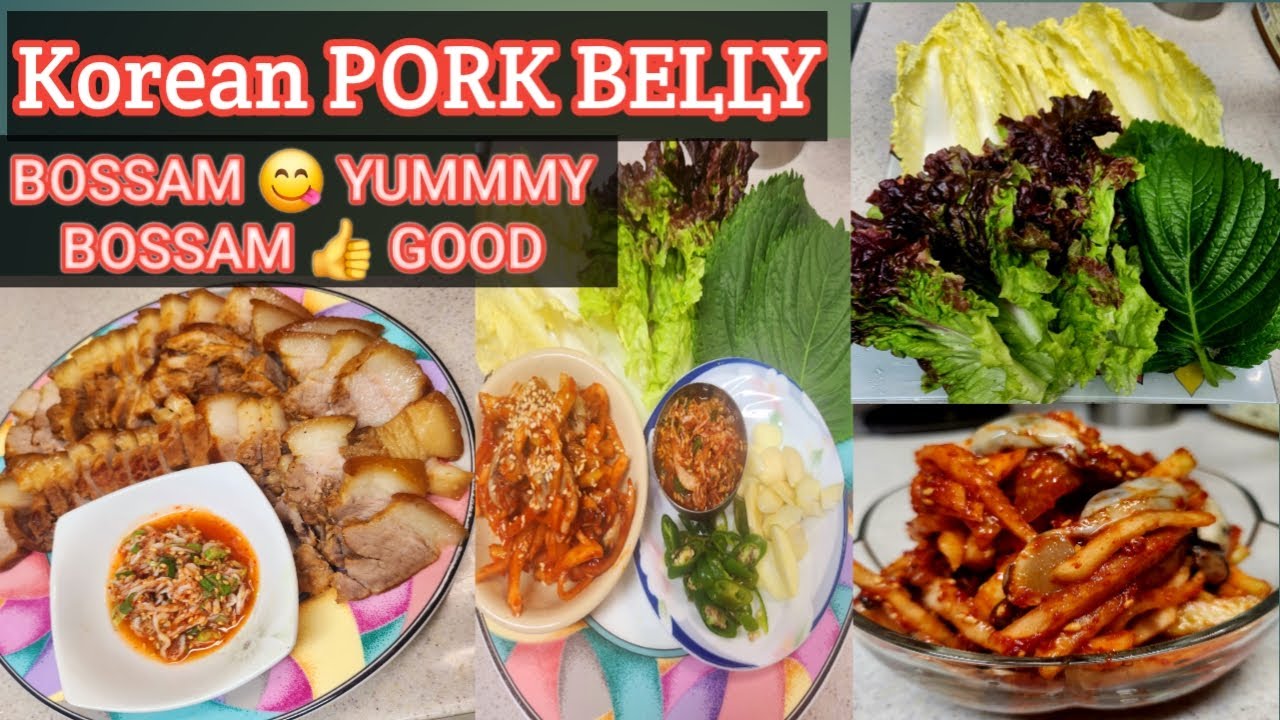 (24). BOSSAM WRAPS WITH VEGETABLES : 보쌈  PORK BELLY BOILED. 