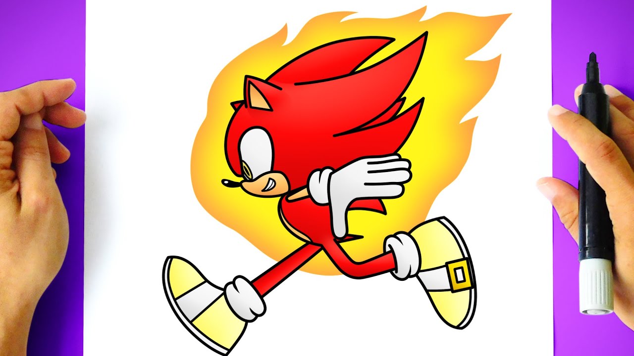 Como DESENHAR o FIRE SONIC - Como DIBUJAR a FIRE SONIC - How to DRAW FIRE SONIC - Sonic the Hedgehog
