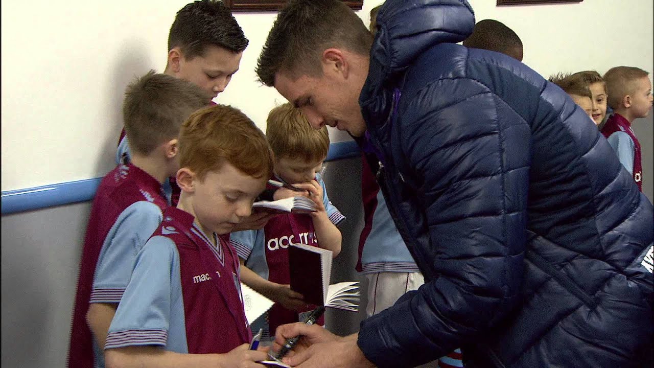 West Ham v Aston Villa team arrivals in Villa Park tunnel