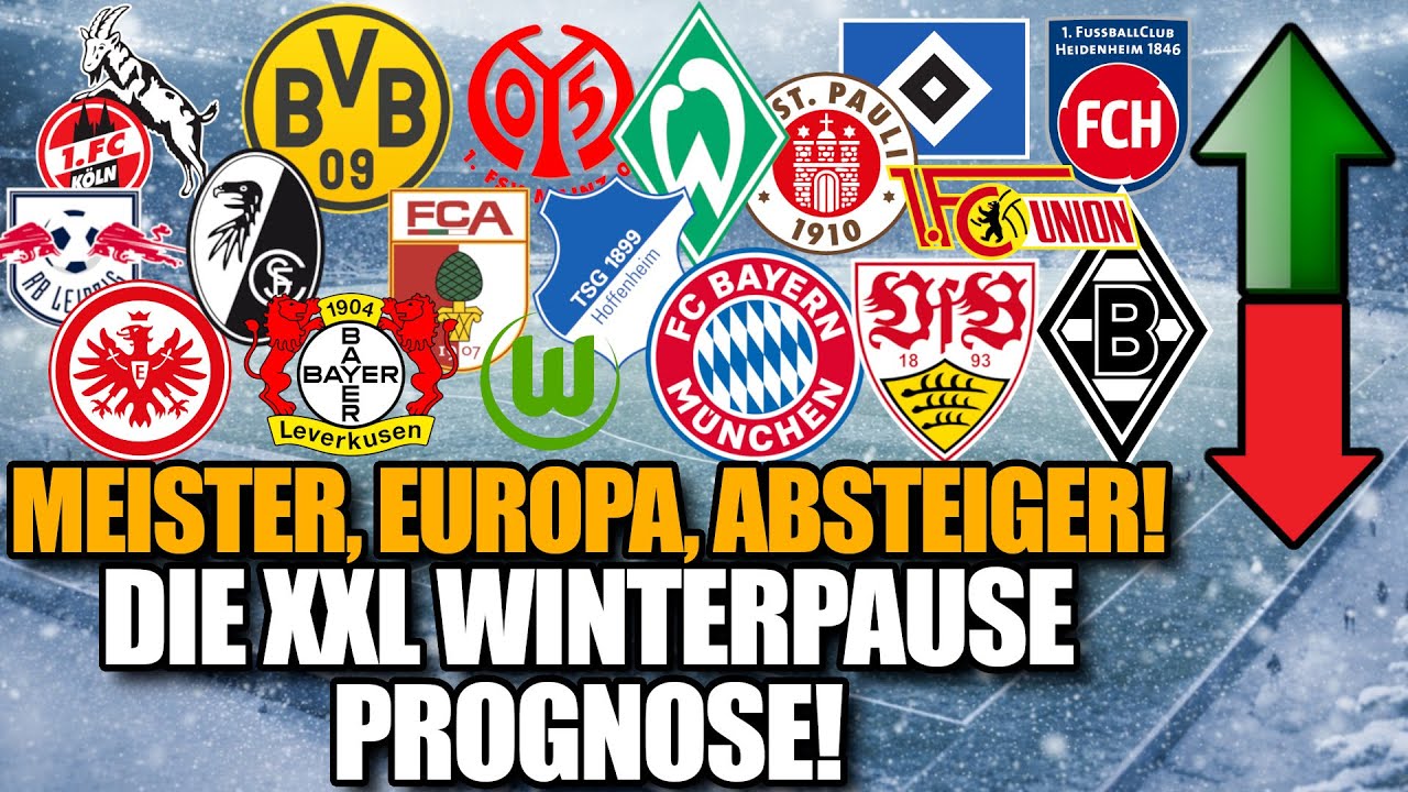 Bundesliga XXL Prognose 2025/26 ⤵️ NACH WINTERPAUSE - TABELLE ⤵️ 1. Liga Tabelle f&uuml;r Saison 25/26