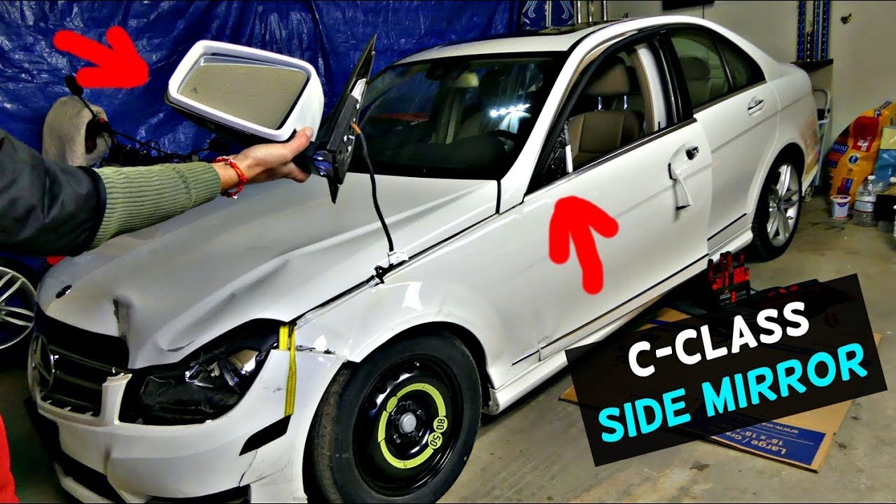 MERCEDES W204 SIDE VIEW MIRROR REPLACEMENT REMOVAL C250 C300 C350 C200 C220