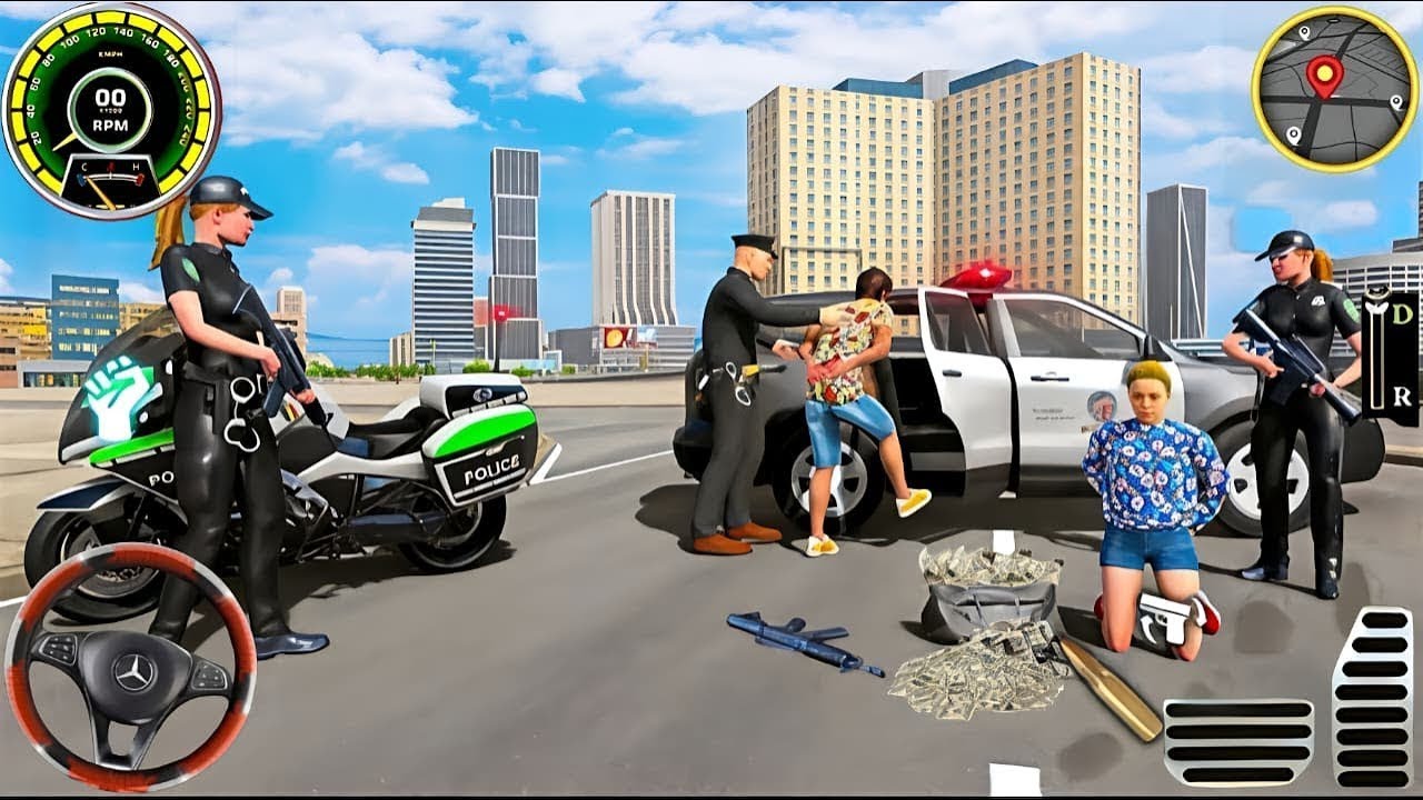 Police Car Chase Simulator 3D Game - Real Cop Cars Driving Simulator 2025 - Android GamePlay